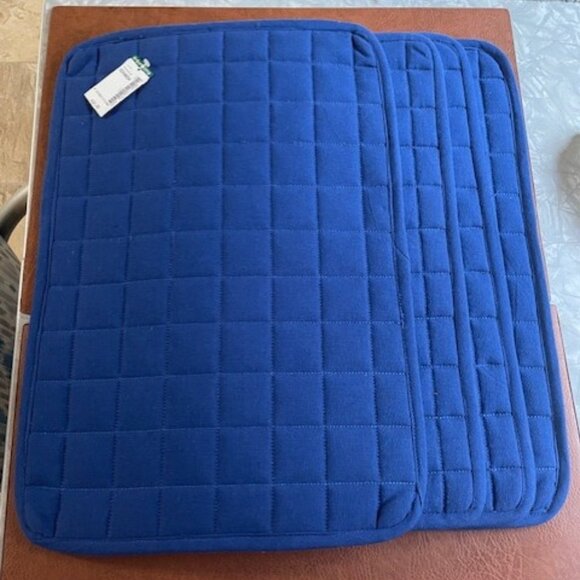 NWT SIMONS Royal Blue Waffled Placemat set of 4 - Picture 1 of 6
